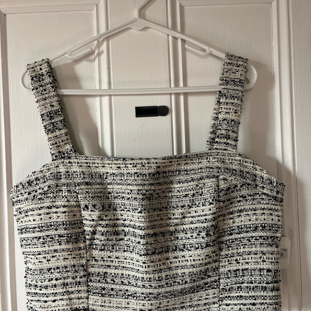 Altar'd State Black and White Tweed Tank Top